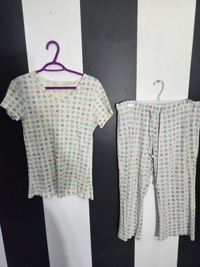 Waffle Knit Heart Lounge Set